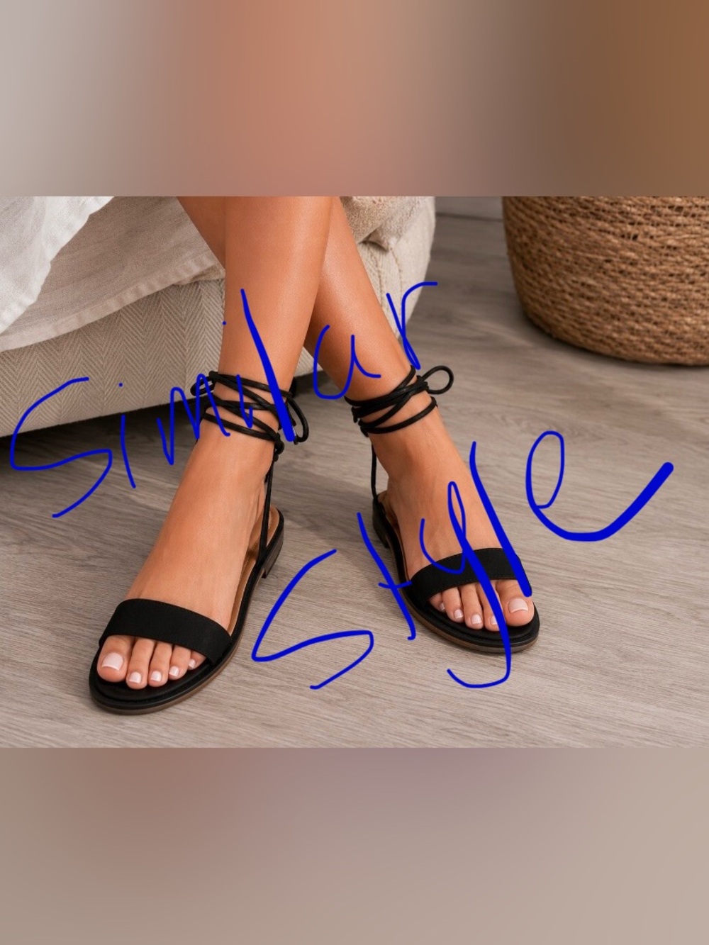 Shoe Dazzle Black Lace-Up Women's Sandals
